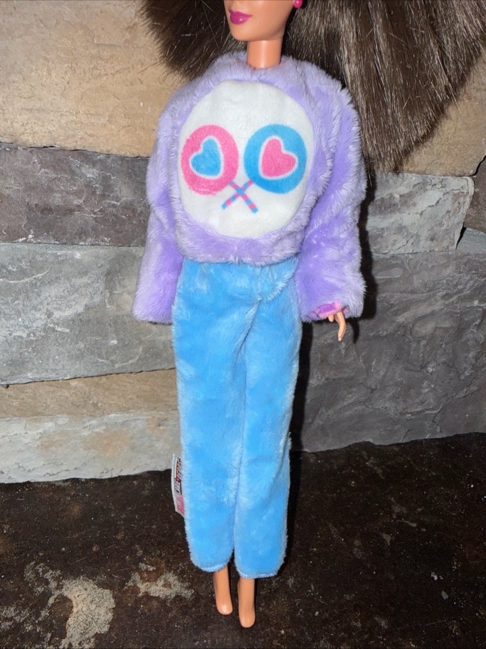 Barbie Carebear outfit purple blue